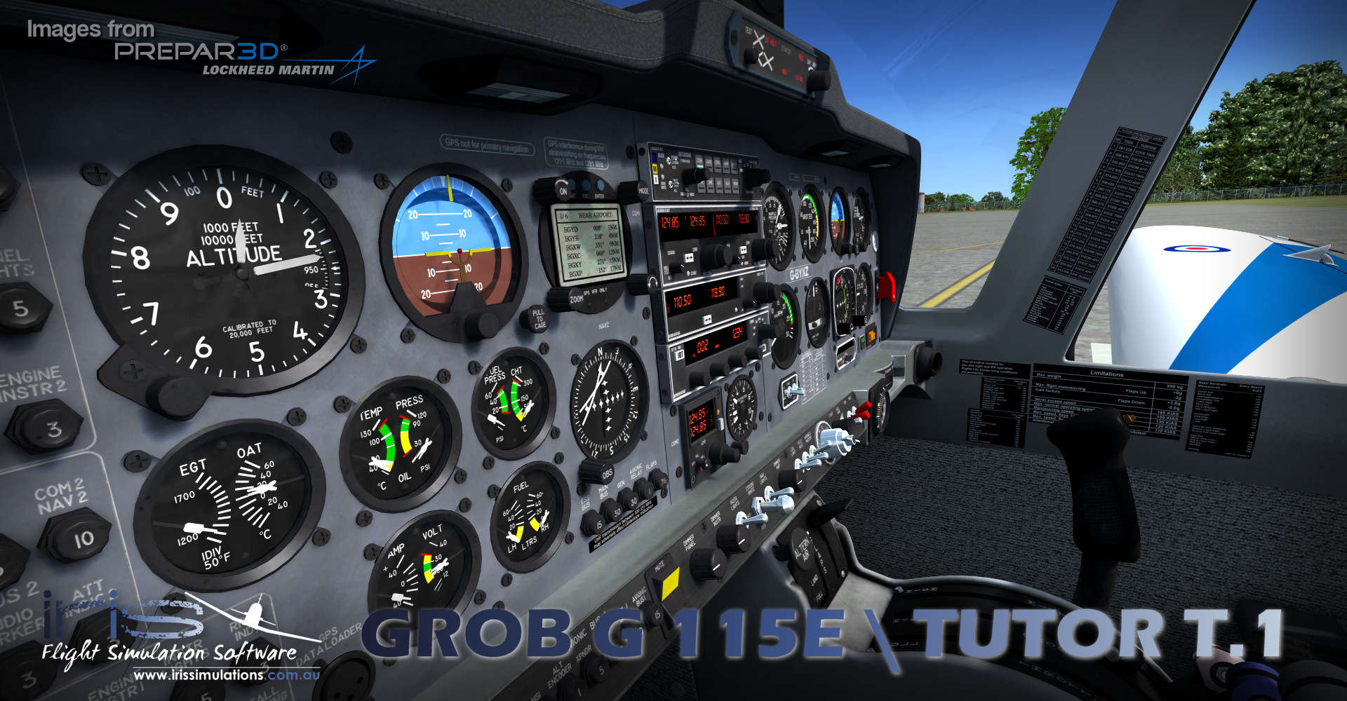 Just Flight IRIS Pro Training Series Grob G115E Tutor T 1 FSX 